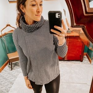 CAbi Fergie cowl neck wrap sweater Medium